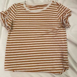 Stripped yellow & white top